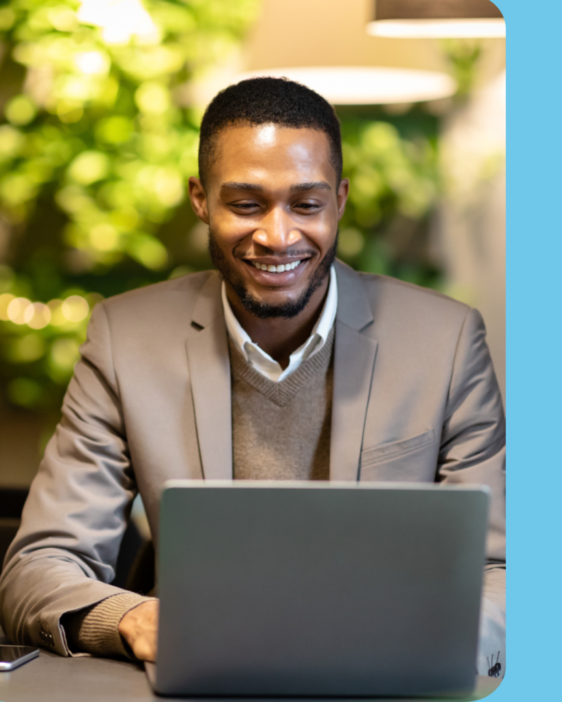 Business professional reviewing growth potential with TRC Talent Solutions franchise